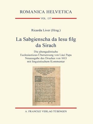cover image of La Sabgienscha da Iesu filg da Sirach